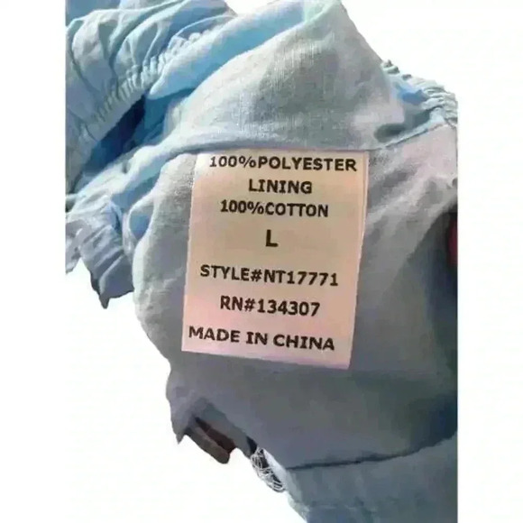 Lumiere Palm Leaf Blue Halter‎ crop top - Picture 6 of 6